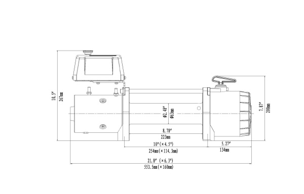 Лебёдка электрическая 12V Runva 9500 lbs 4350 кг (синтетический трос) Лебёдка электрическая 12V Runva 9500 lbs 4350 кг (синтетический трос)