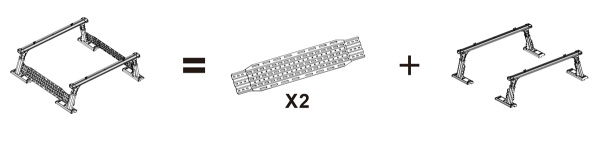 Силовой каркас-кунг Baja Racing (тип Т) с 2-мя малыми раздвижными боковыми панелями Mitsubishi L200, Isuzu D-MAX, Nissan Navara