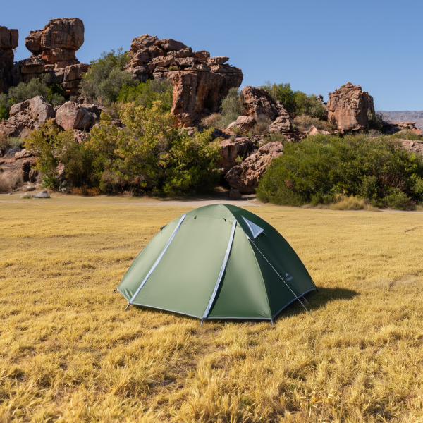 Палатка Naturehike Bleik Series 3-местная, тип B, алюминиевый каркас, синяя