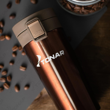 6 Термос-кружка ТОНАР 400 мл., коричнево-кофейный 6 Термос-кружка ТОНАР 400 мл., коричнево-кофейный