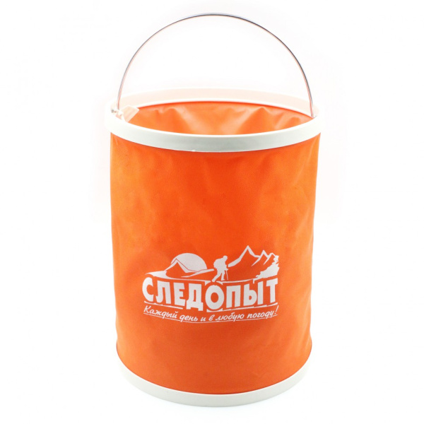 Ведро СЛЕДОПЫТ складное, оранжевое, 13 л, в чехле Ведро СЛЕДОПЫТ складное, оранжевое, 13 л, в чехле