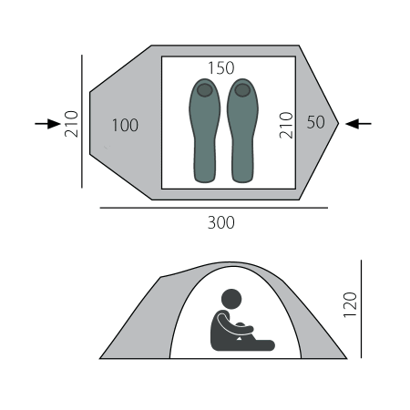 6 Палатка BTrace Talweg 2+ (Зеленый) 6 Палатка BTrace Talweg 2+ (Зеленый)