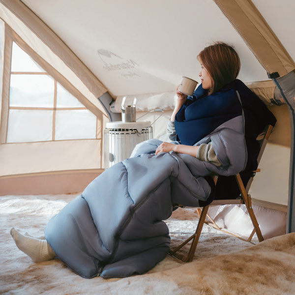 Мешок спальный Naturehike Sunny Day PL02 U450, (190+30)х80 см, (левый) (ТК: +4C), серо-голубой