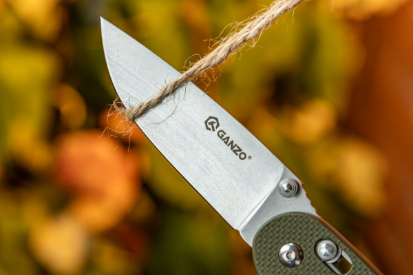 4 Нож складной GANZO, длина клинка 89 мм, сталь 440С, зеленый 4 Нож складной GANZO, длина клинка 89 мм, сталь 440С, зеленый