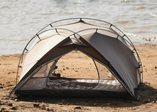 3 Палатка Naturehike Hillock 6, 2-местная, коричневая