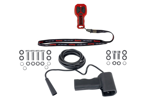 Лебёдка электрическая высокоскоростная 12V Runva EWB9500S-Q 4350 кг, влагозащищенная, синтетический трос