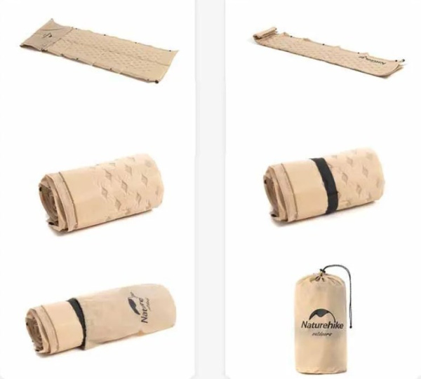 1.Коврик самонадувающийся с подушкой Naturehike, 296х65х3 см, желтый 1.Коврик самонадувающийся с подушкой Naturehike, 296х65х3 см, желтый