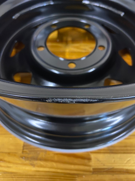 Диск усиленный УАЗ стальной черный 5x139,7 7xR16 d110 ET+30 (треуг. мелкий) (уценка)