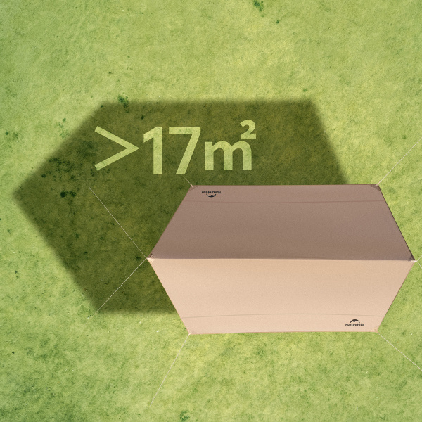 Тент кемпинговый Naturehike 3,8Х5 м., янтарный