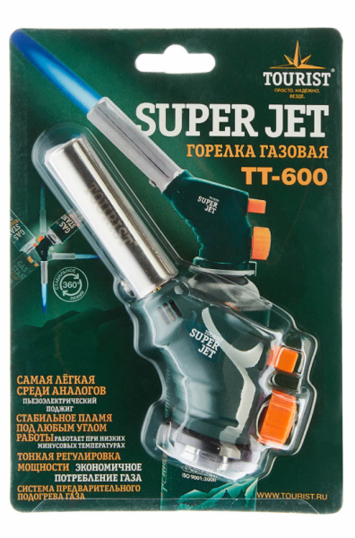 Резак газовый TOURIST SUPER JET, с пьезоподжигом Резак газовый TOURIST SUPER JET, с пьезоподжигом