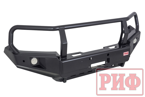 Бампер РИФ силовой передний TLC 200 2007-2015 c доп. фарами, защитной дугой и защитой бачка омыв. Бампер РИФ силовой передний TLC 200 2007-2015 c доп. фарами, защитной дугой и защитой бачка омыв.