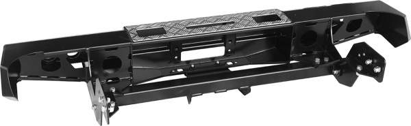 Бампер РИФ силовой задний Mitsubishi L200 2005-2015 (1350 мм) с площ. под леб, квадр. под фаркоп и фонарями