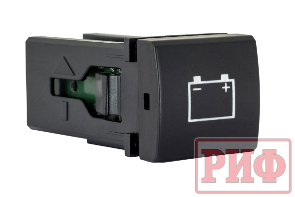 Кнопка ВКЛ/ВЫКЛ, белый, BATTERY TOYOTA 22x22