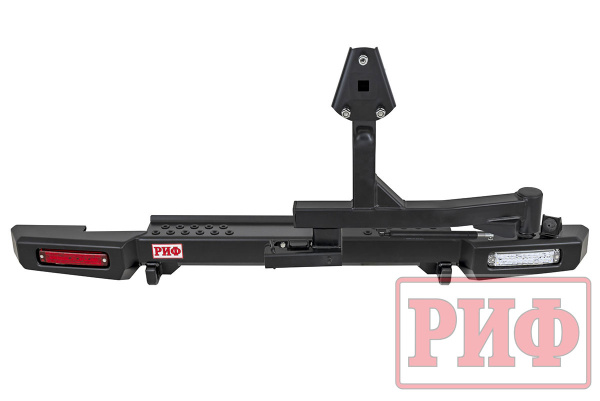Бампер РИФ силовой задний УАЗ Хантер с фонарями, калиткой, возможностью установки фаркопа, стандарт