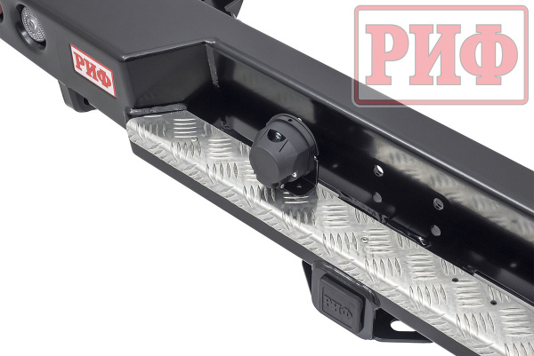 Бампер РИФ силовой задний Toyota Land Cruiser 78 2007+ с квадратом под фаркоп и фонарями стандарт Бампер РИФ силовой задний Toyota Land Cruiser 78 2007+ с квадратом под фаркоп и фонарями стандарт