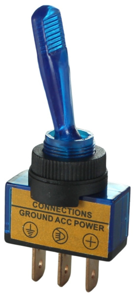 Тумблер 12V 20А, синий