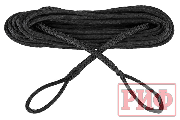 Удлинитель троса лебёдки РИФ 6 мм/10 м черный (синтетический)