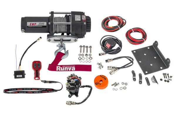 Лебёдка электрическая 12V Runva 3500A lbs 1588 кг (кевлар) Лебёдка электрическая 12V Runva 3500A lbs 1588 кг (кевлар)