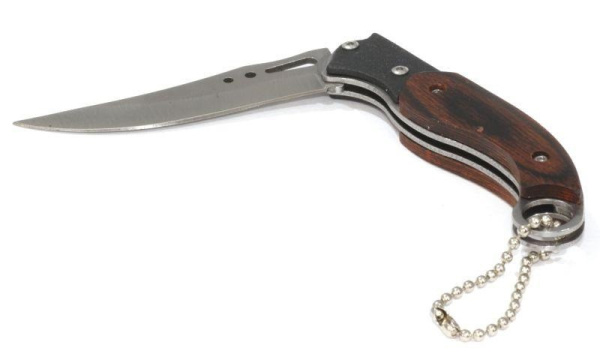 Нож туристический "СЛЕДОПЫТ", деревянная ручка, клинок 70 мм