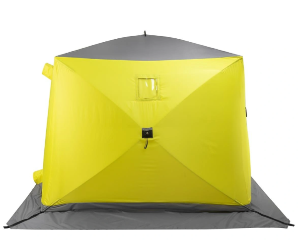 4 Палатка зимняя PREMIER утепл. Куб ЛОНГ-2 желтый/серый 4 Палатка зимняя PREMIER утепл. Куб ЛОНГ-2 желтый/серый