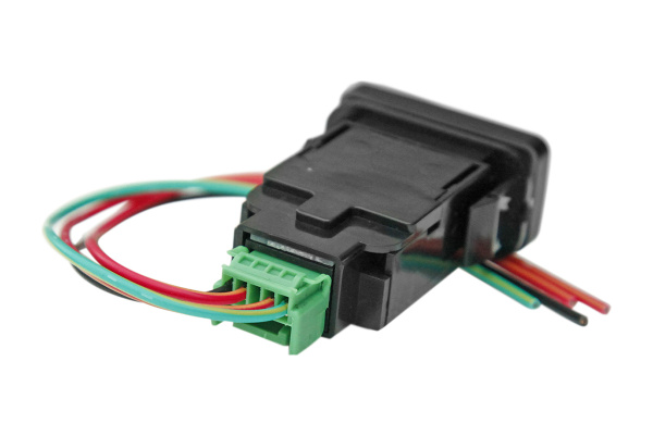 Кнопка ВКЛ/ВЫКЛ, белый, TOYOTA 40x20 (под гравировку)