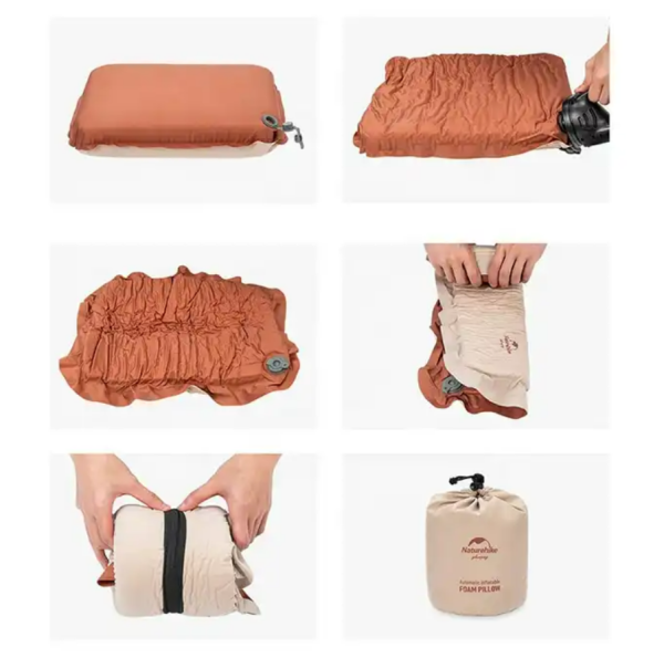 1 Подушка самонадувающаяся Naturehike 46x30x17см, бежевая 1 Подушка самонадувающаяся Naturehike 46x30x17см, бежевая