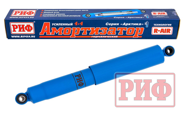 Амортизатор усиленный РИФ "Арктика" задний масляный Mitsubishi Pajero Sport 1 (1998-2008), 2 (2009-2015), 3 (2015+) и Pajero 1 (1998-1991) под лифт 20-40 мм