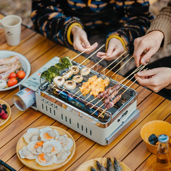 4 Гриль газовый Naturehike 2,2 кВт, бежевый