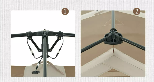 Палатка Naturehike Village 13 автоматическая 5-8-местная. коричневая