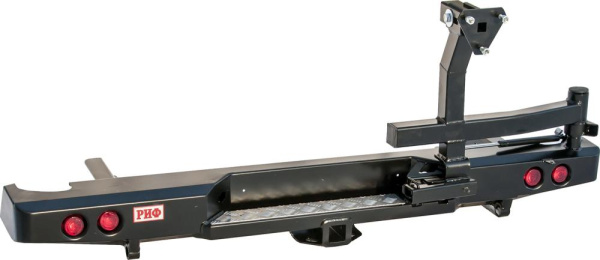 Бампер РИФ задний Nissan Navara D40 с фаркопом и креплением запасного колеса Бампер РИФ задний Nissan Navara D40 с фаркопом и креплением запасного колеса