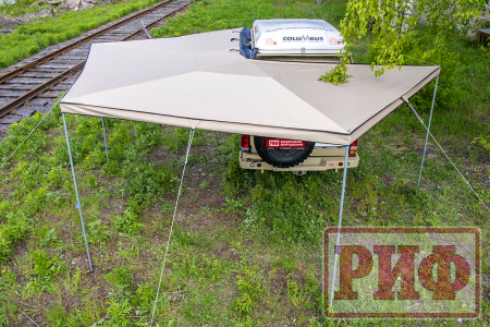 Маркиза автомобильная РИФ веерная 2,5х2,5 м (левая) Маркиза автомобильная РИФ веерная 2,5х2,5 м (левая)