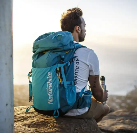 5 Рюкзак туристический Naturehike 45L, голубой 5 Рюкзак туристический Naturehike 45L, голубой