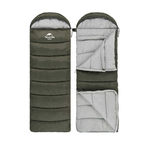 Мешок спальный Naturehike U350S, (190х30)х75 см, (правый) (ТК: -3C), темно-зеленый
