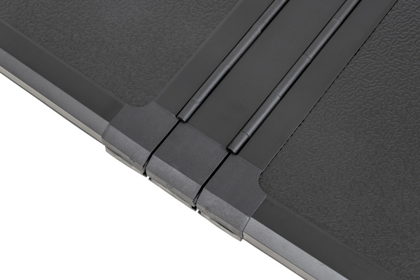 Крышка кузова РИФ для JAC T9, трёхсекционная 1580х1660/1640 мм, алюминиевая, черная