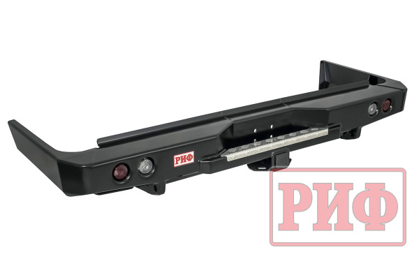 Бампер РИФ силовой задний Toyota Land Cruiser 76 2007+ с квадратом под фаркоп и фонарями Бампер РИФ силовой задний Toyota Land Cruiser 76 2007+ с квадратом под фаркоп и фонарями