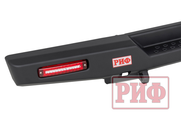 Бампер РИФ силовой задний для ГАЗ Соболь NN 4x4 с фонарями, возможностью установки фаркопа, стандарт