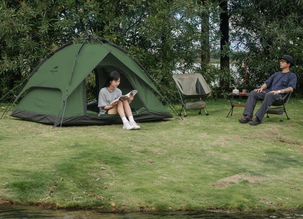 Палатка Naturehike 3-местная, быстросборная, зеленая