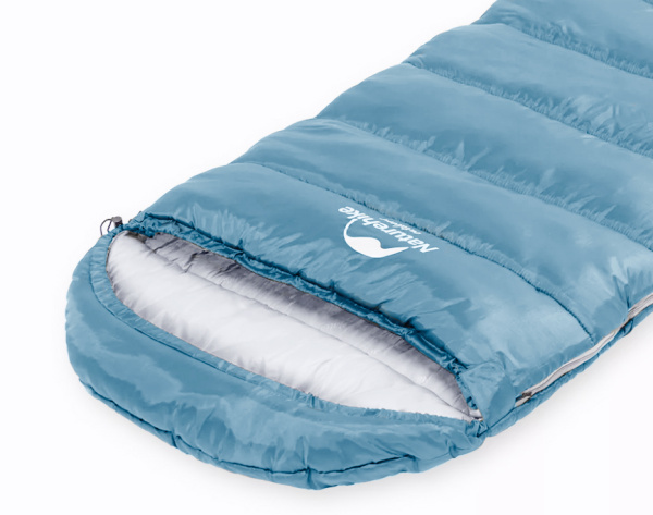 4.Мешок спальный Naturehike U250S, (190х30)х75 см, (правый) (ТК: 0°C), голубой