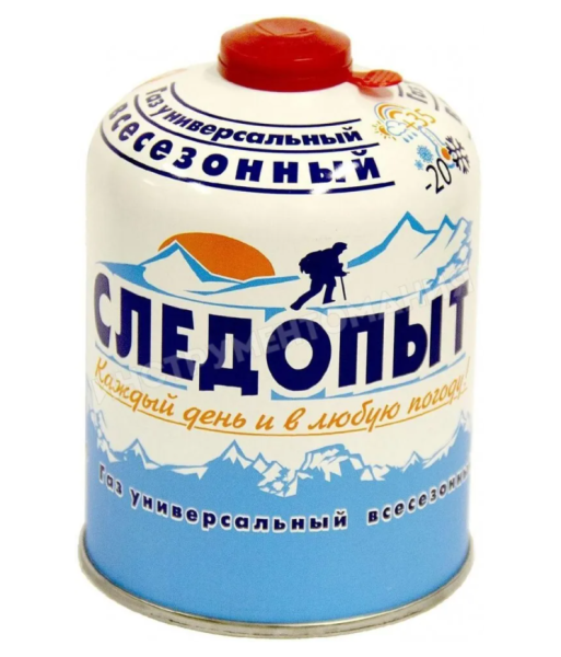 Баллон газовый резьбовой СЛЕДОПЫТ 450 гр., всесезонный Баллон газовый резьбовой СЛЕДОПЫТ 450 гр., всесезонный