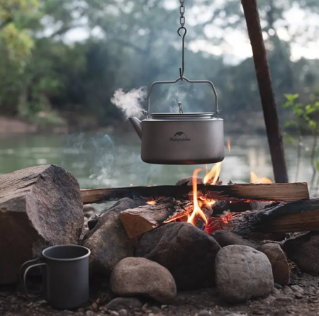 6 Чайник походный Naturehike 1 л., титановый 6 Чайник походный Naturehike 1 л., титановый