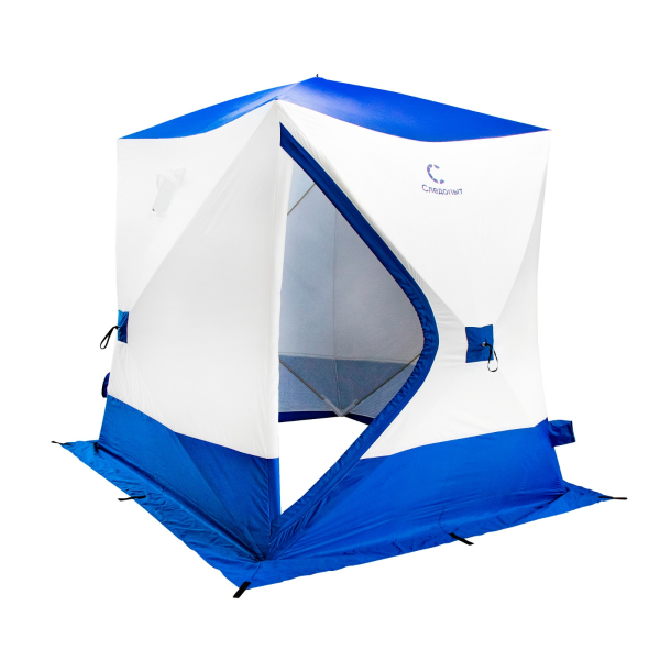 3 Палатка зимняя куб СЛЕДОПЫТ, 2,15х2,15 м, 3 слоя, синий/белый 3 Палатка зимняя куб СЛЕДОПЫТ, 2,15х2,15 м, 3 слоя, синий/белый