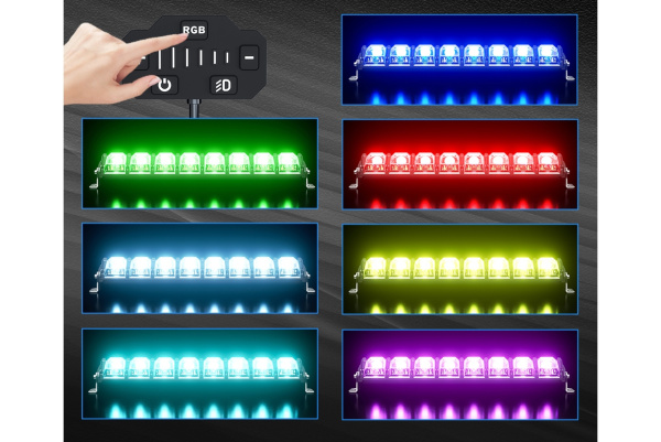 Фара комбинированного света AURORA 1016 мм 496W LED (серия RGB)