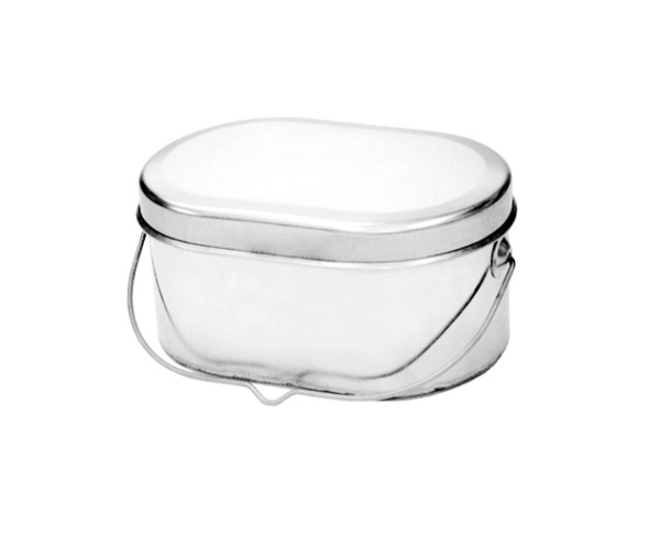 Котелок туристический 1,3 л., низкий,  нержавеющая сталь, крышка с ручками Котелок туристический 1,3 л., низкий,  нержавеющая сталь, крышка с ручками