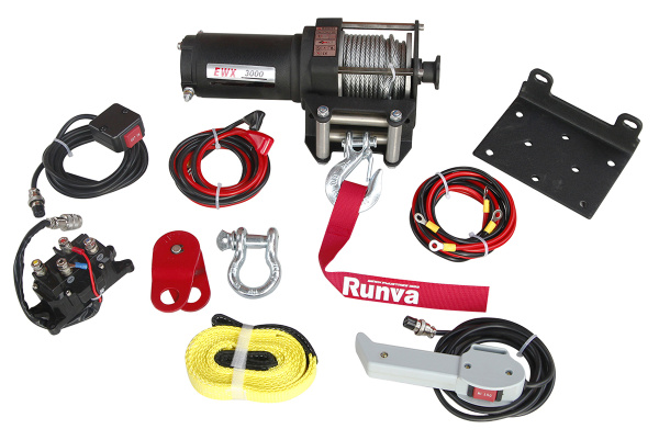 Лебёдка электрическая 12V Runva 3000A lbs 1361 кг Лебёдка электрическая 12V Runva 3000A lbs 1361 кг