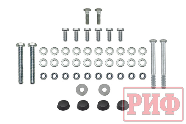 Бампер РИФ силовой задний/защита штатного бампера Lada Niva Travel с возможностью установки фаркопа