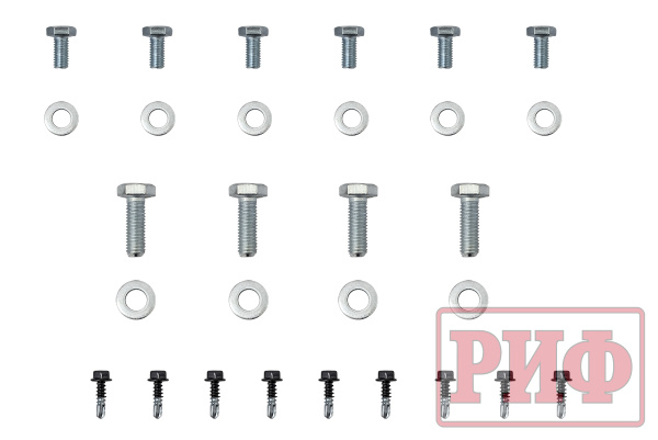 Бампер РИФ силовой передний Toyota Land Cruiser Prado 120 c защитой бачка омывателя