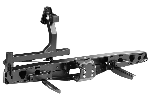 Бампер РИФ задний УАЗ Буханка с площадкой под лебёдку, калиткой и фонарями, лифт 65 мм Бампер РИФ задний УАЗ Буханка с площадкой под лебёдку, калиткой и фонарями, лифт 65 мм