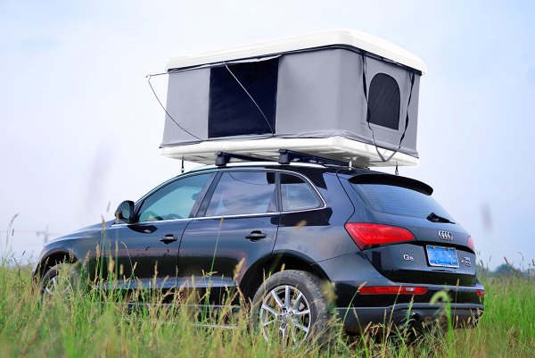 1.Палатка на крышу автомобиля РИФ Hard RT04-125, корпус белый, тент серый 210х125х150 1.Палатка на крышу автомобиля РИФ Hard RT04-125, корпус белый, тент серый 210х125х150