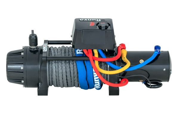 Лебёдка электрическая 12V Runva 12500 lbs 5720 кг (влагозащищенная) синтетический трос Лебёдка электрическая 12V Runva 12500 lbs 5720 кг (влагозащищенная) синтетический трос