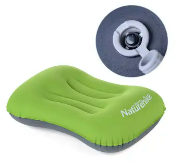 2 Подушка туристическая надувная Naturehike 42x32x11см, зеленая 2 Подушка туристическая надувная Naturehike 42x32x11см, зеленая